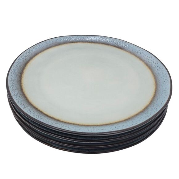 4X Laurie Gates Large Serving Plates Stoneware Platters Round 13 Inch Diameter